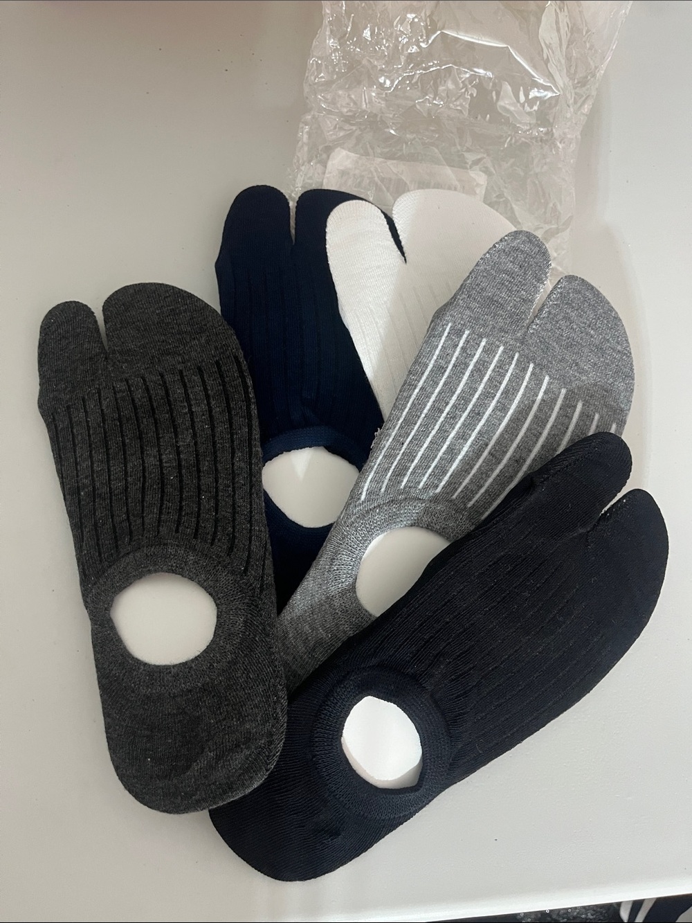 No Show Tabi Low Cut Split Toe Socks 5 Multi-Pack Neutral